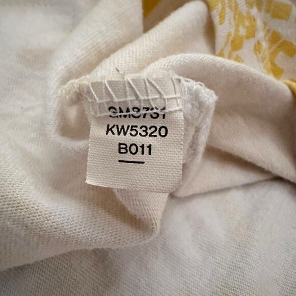 Vintage Marithé François Girbaud All Over Print T-Shirt 2XL Yellow Graphic - Picture 7 of 10